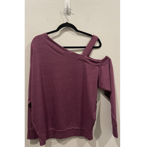 WE THE FREE Off Shoulder Plum Purple Pullover Shirt - Picture 4 of 7